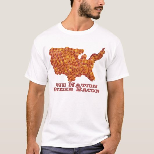 Eén natie onder Bacon T-shirt (Voorkant)