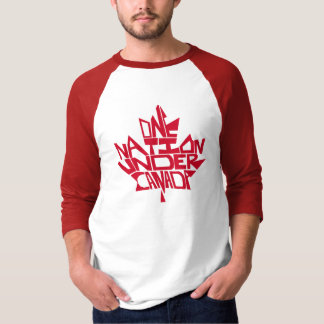 Eén natie, onder Canada T-shirt