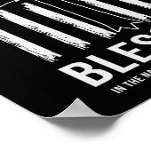 Eén natie onder de God American Flag Quote Poster (Hoek)