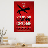 Eén natie onder Drones door Von Glitschka Poster (Keuken)