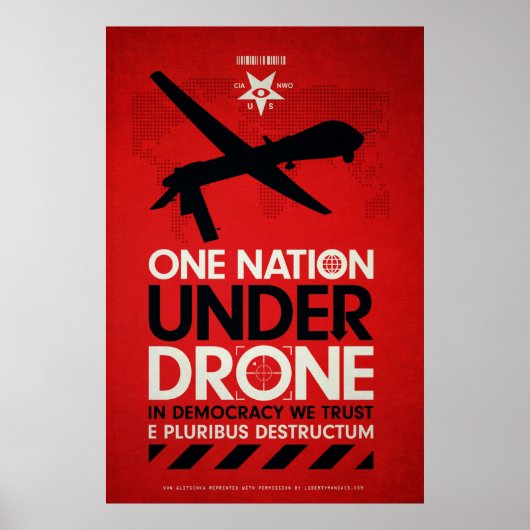 Eén natie onder Drones door Von Glitschka Poster (Voorkant)