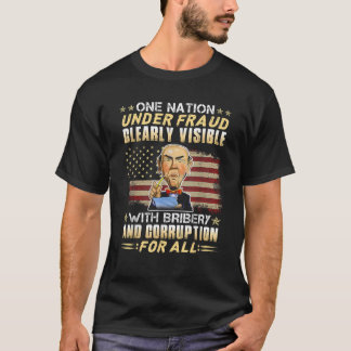 Eén natie onder fraude duidelijk zichtbaar met omk t-shirt