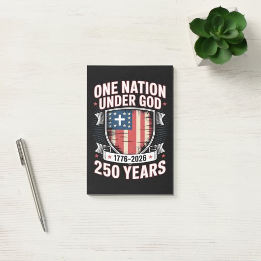 Eén natie onder God 1776 2026 Post-it® Notes (Kantoor)