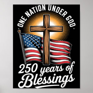 Eén natie onder God 250 jaar 250ste verjaardag Poster
