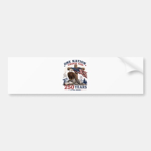 Eén natie onder God 250 jaar Bumpersticker (Voorkant)