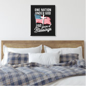 Eén natie onder God 250 jaar Canvas Afdruk (Insitu (Slaapkamer))