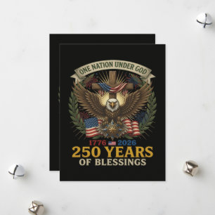 Eén natie onder God 250 jaar Feestdagenkaart