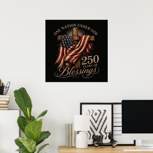 Eén natie onder God 250 jaar Poster (Thuiskantoor)