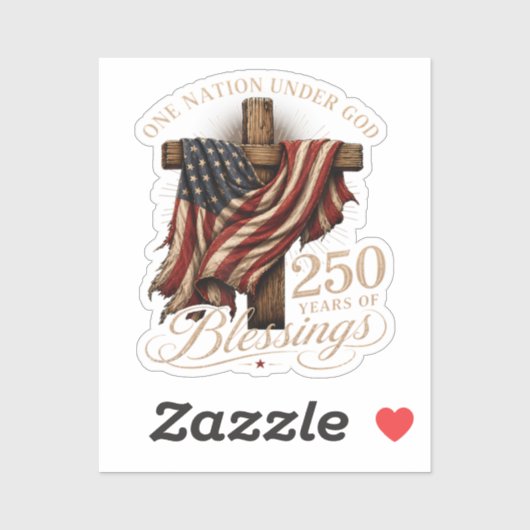 Eén natie onder God 250 jaar Sticker (Vel)