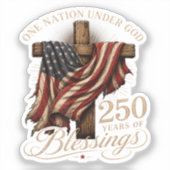 Eén natie onder God 250 jaar Sticker (Voorkant)