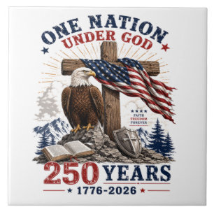 Eén natie onder God 250 jaar Tegeltje