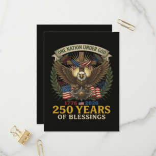 Eén natie onder God 250 jaar Uitnodiging Briefkaart