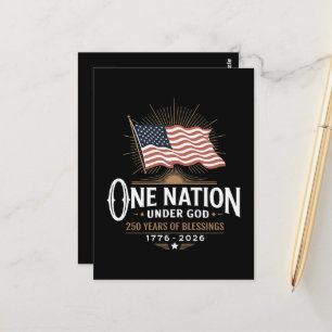 Eén natie onder God 250 jaar zegeningen Briefkaart