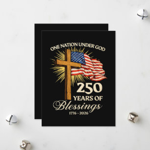 Eén natie onder God 250 jaar zegeningen Feestdagenkaart