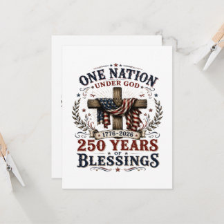 Eén natie onder God 250 jaar zegeningen Kaart