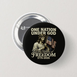Eén natie onder God 250 jaar zegeningen Ronde Button 5,7 Cm