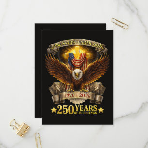 Eén natie onder God 250 jaar zegeningen  Uitnodiging Briefkaart