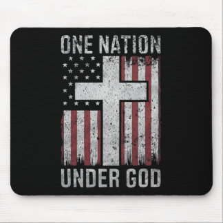 Eén natie onder God 4 juli vintage patriottisch Muismat