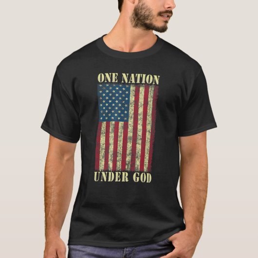 Een natie onder God 4 van het Ontwerp van juli Ver T-shirt (Voorkant)