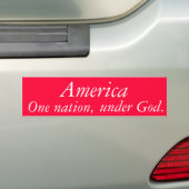 Een natie, onder God, Amerika. Bumpersticker (Op auto)
