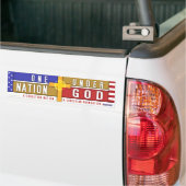 Eén natie onder God Bumpersticker (Op Truck)