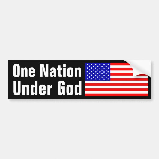 Eén natie onder God Bumpersticker (Voorkant)