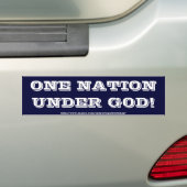 Eén natie onder God Bumpersticker (Op auto)