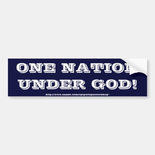 Eén natie onder God Bumpersticker (Voorkant)