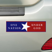 Eén natie onder God bumpersticker (Op auto)