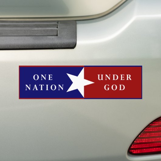 Eén natie onder God bumpersticker (Op auto)