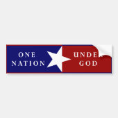 Eén natie onder God bumpersticker (Voorkant)