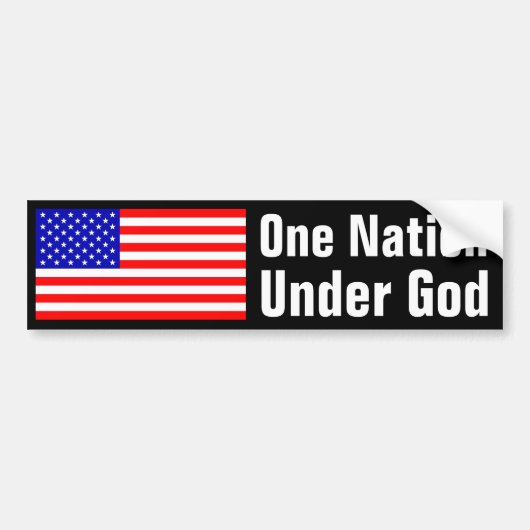Eén natie onder God Bumpersticker (Voorkant)