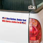 Eén natie onder God Bumpersticker (Op Truck)