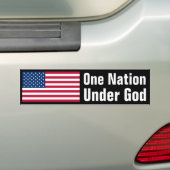 Eén natie onder God Bumpersticker (Op auto)