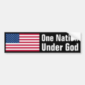 Eén natie onder God Bumpersticker (Voorkant)