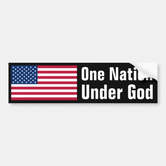 Eén natie onder God Bumpersticker (Voorkant)