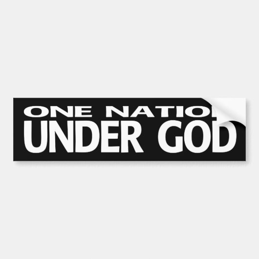 Een natie onder God - bumpersticker (Voorkant)
