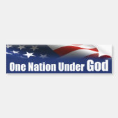 Eén natie onder GOD Bumpersticker (Voorkant)