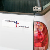 Een natie onder God-Bumpersticker Bumpersticker (Op Truck)