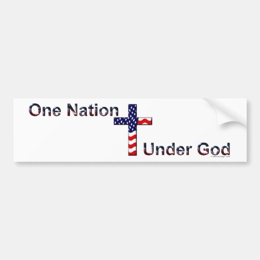 Een natie onder God-Bumpersticker Bumpersticker (Voorkant)