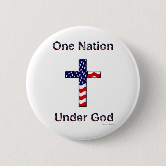 Een natie onder God-Button Ronde Button 5,7 Cm (Voorkant)