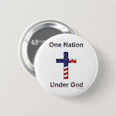 Een natie onder God-Button Ronde Button 5,7 Cm (Voorkant /achterkant)