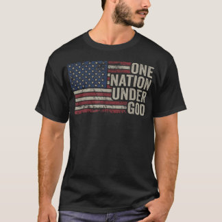 Eén natie onder God - Christelijk Amerika vintage T-shirt