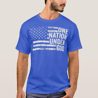 EEN NATIE ONDER GOD Christelijk USA Patriottisch T-shirt