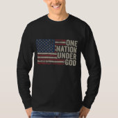 ÉÉN NATIE ONDER GOD - Christelijke VS  Ameri T-shirt (Voorkant)