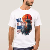 Eén natie onder God Eagle Cross T-shirt (Voorkant)