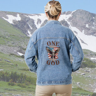 Eén natie onder God Flag Eagle Denim Jacket