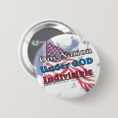 Eén natie onder GOD Indivisible Ronde Button 5,7 Cm (Voorkant /achterkant)