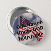 Eén natie onder GOD Indivisible Ronde Button 7,6 Cm (Voorkant /achterkant)