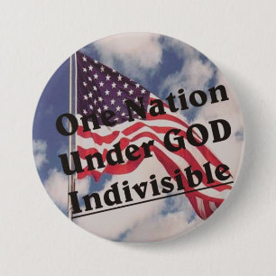 Eén natie onder GOD Indivisible Ronde Button 7,6 Cm
